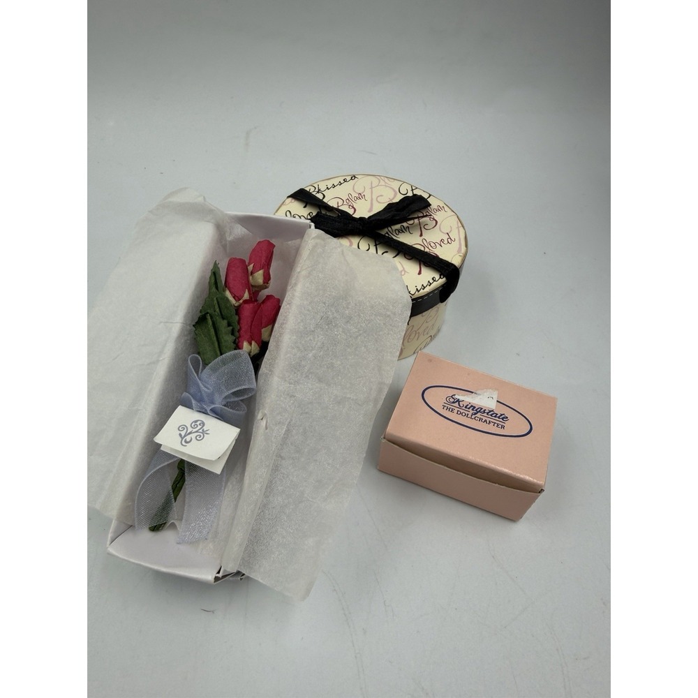 Vintage Barbie Gift Box Of Roses W/Note & 3 Other Empty Gift Boxes RARE HTF